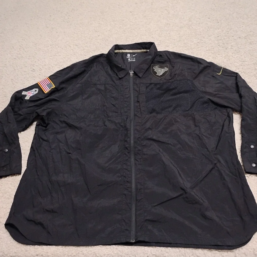 Houston Texans Jacket Mens 4XL Black Nike Salute To Service Sideline Windbreaker